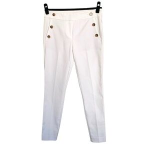 LOFT Pants Women’s Size 2 NWT White Nautical Trousers